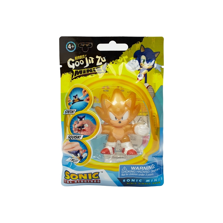 Тянущаяся фигурка Мини - Соник золотой Гуджитсу - фото 1