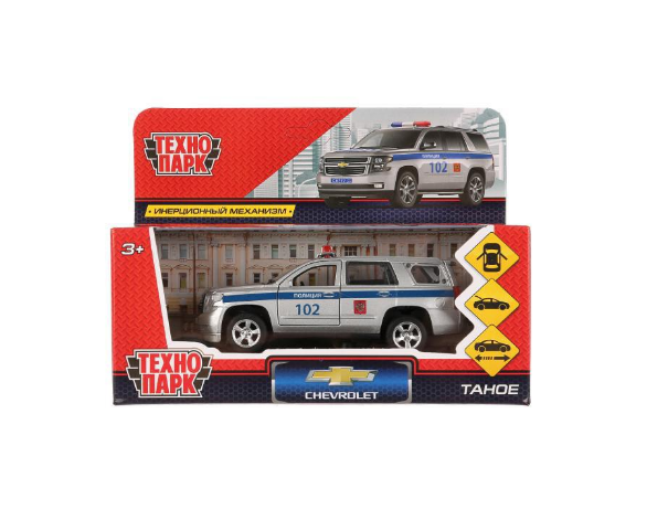 Машина металлическая ТЕХНОПАРК CHEVROLET TAHOE полиция - фото 1