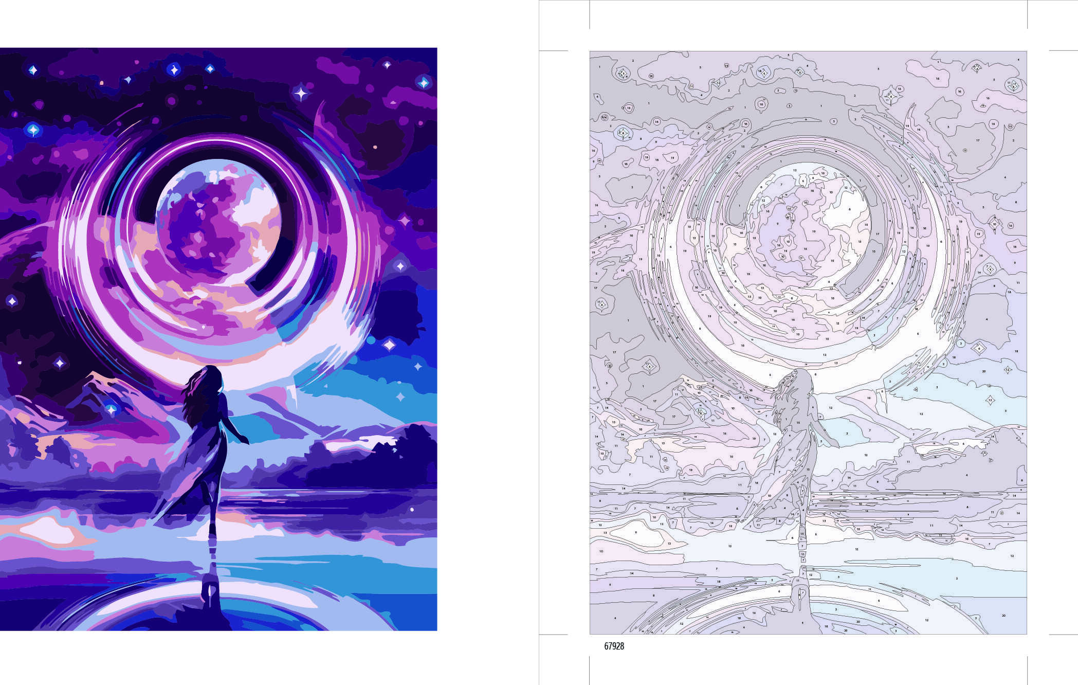 Картина по номерам 30*40 Фантастический мир Феникс - миниатюра 2