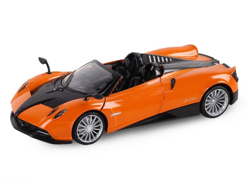 Модель мет. 1:24 Pagani Huayra Roadster (свет, звук) оранж. - фото 1