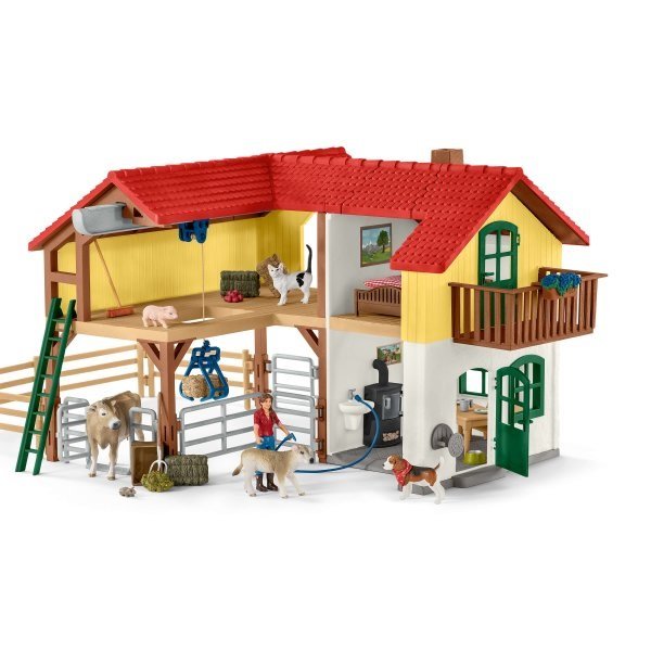 Ферма с хлевом и животными SCHLEICH - миниатюра 2