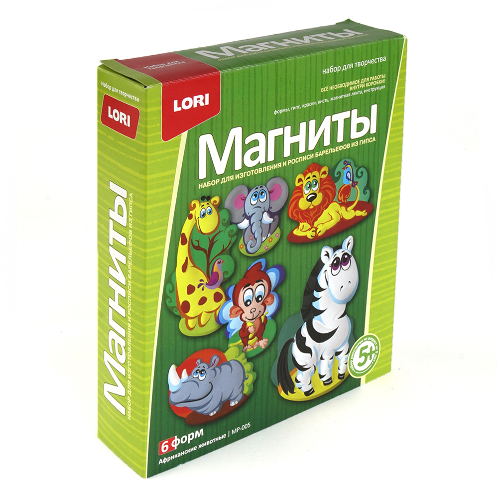 Фигурки на магнитах Африканские животные 6 форм - фото 1
