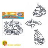 Витражи - мини 3шт Машинка, яхта, ракета  - фото 1