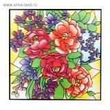  Витраж 43*43 Букет пионов - фото 1