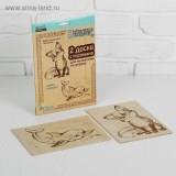 Доски для выжигания 2шт. Лисенок и дельфин ДК - миниатюра 2