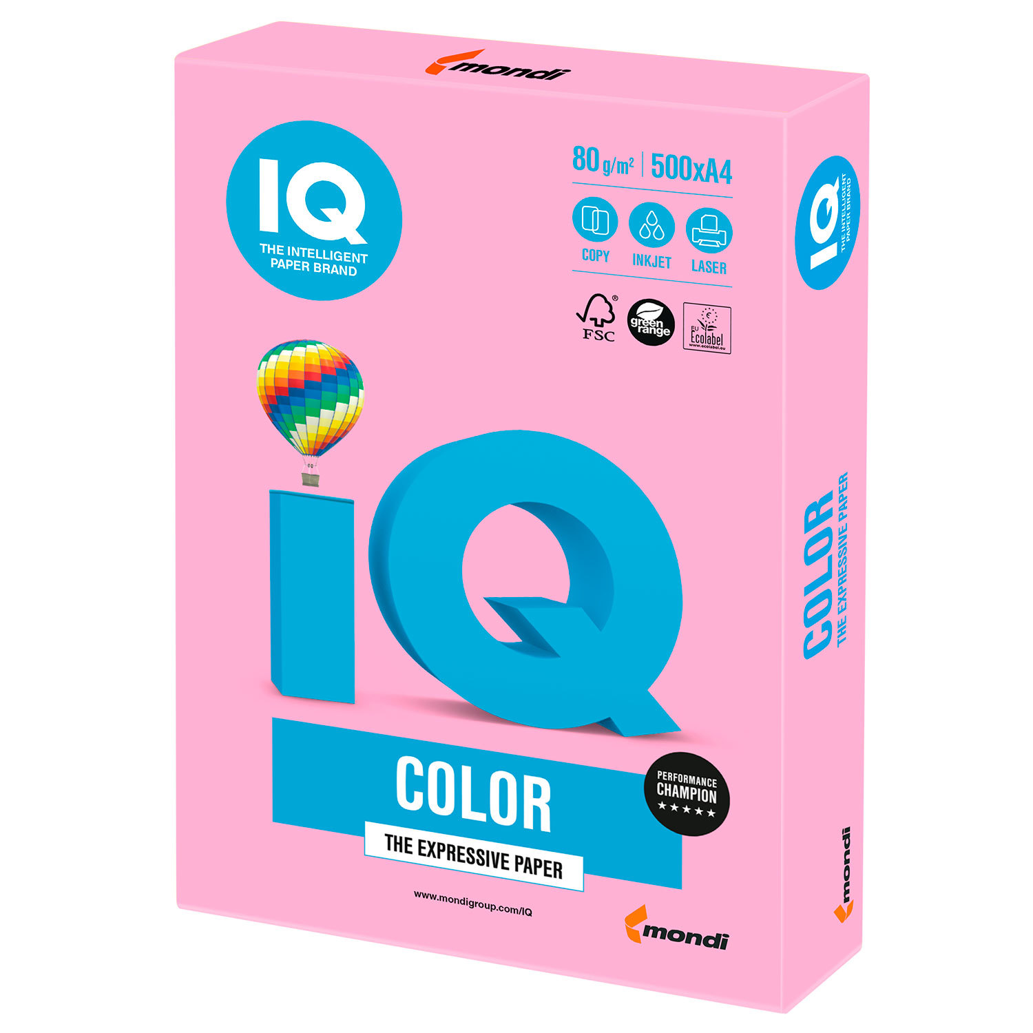 Бумага для принтера IQ color роз. 500л - фото 1