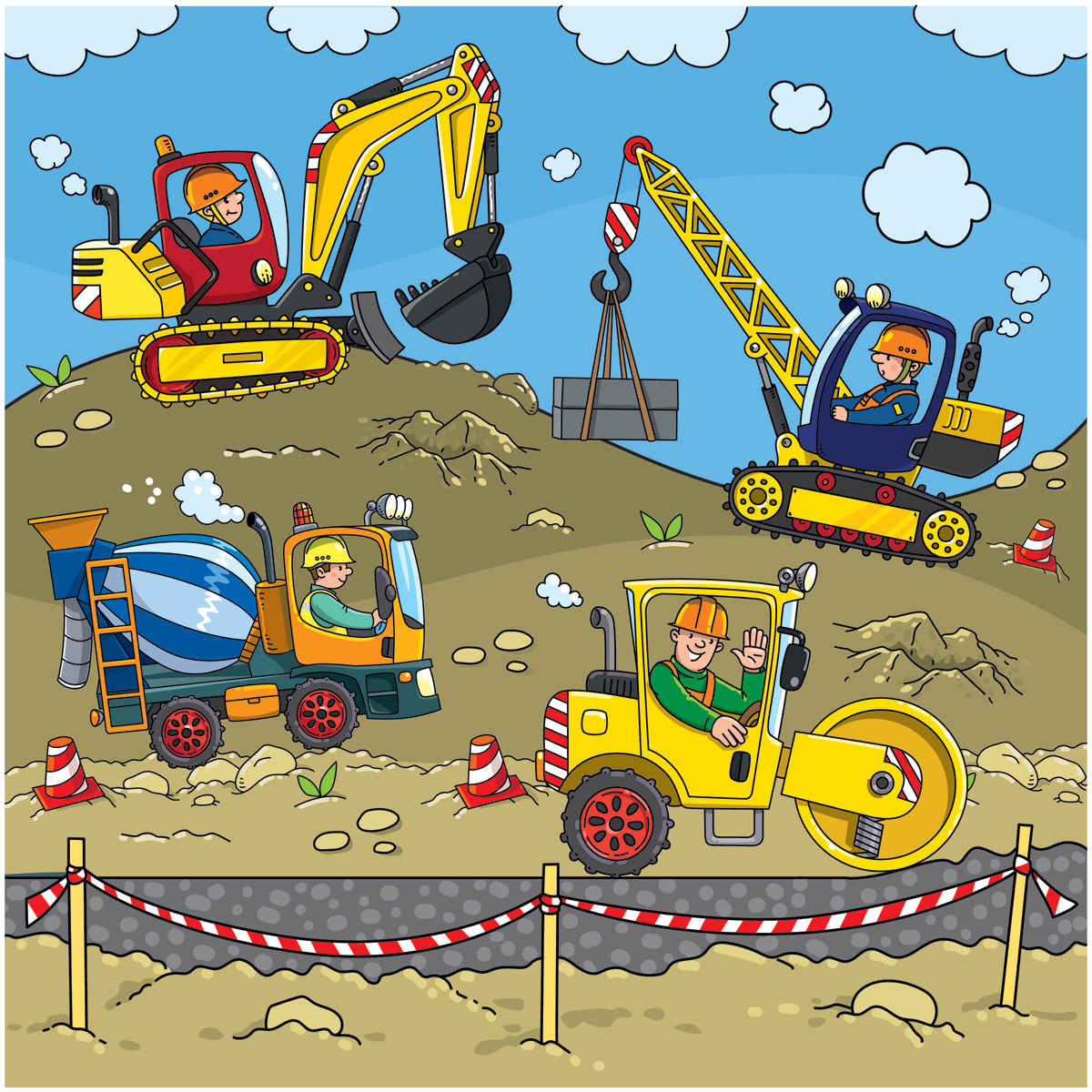 Пазл 64 Стройка ТРИ СОВЫ - фото 1