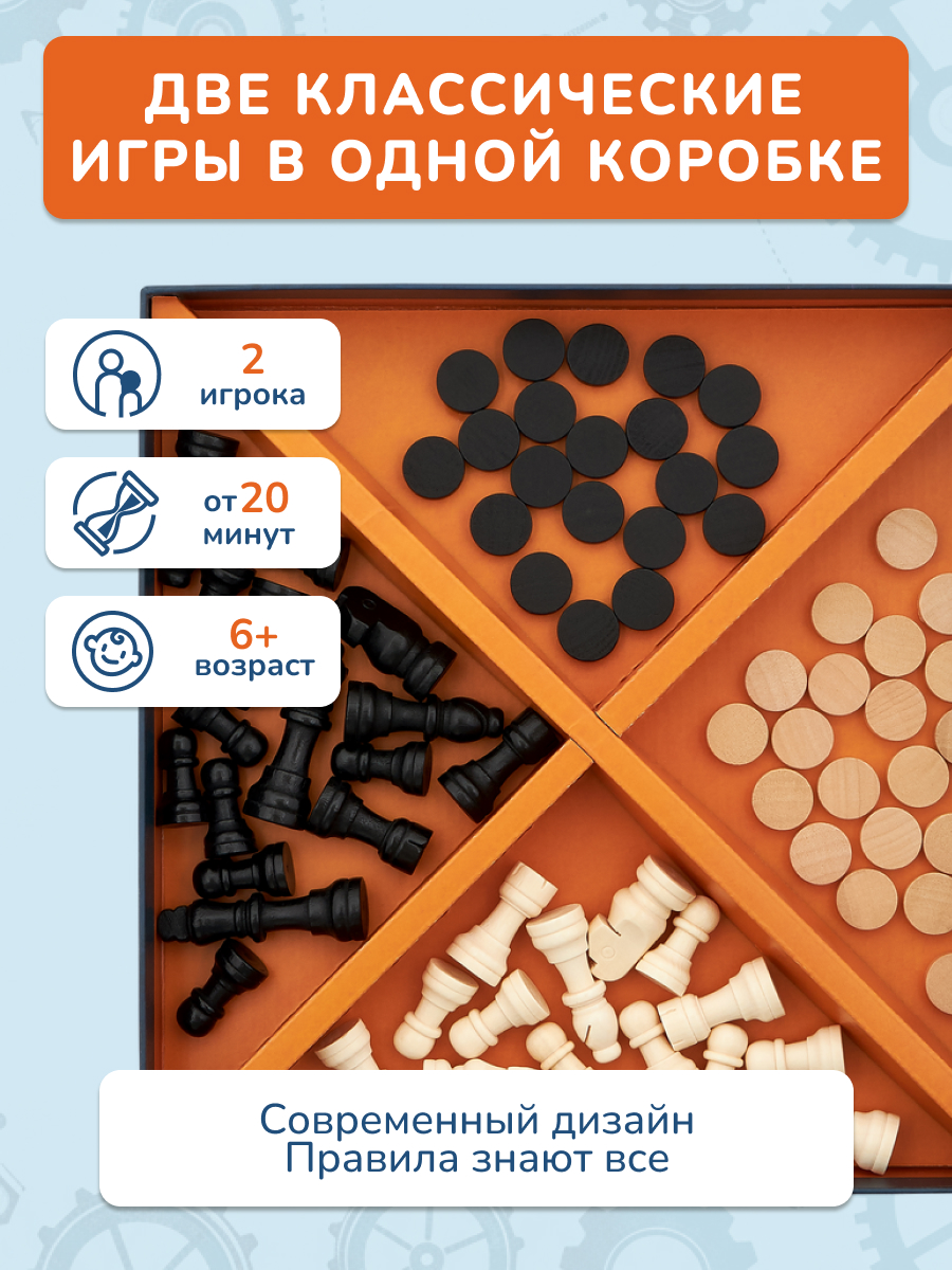 Настольная игра Шахматы и шашки KONIK - миниатюра 2