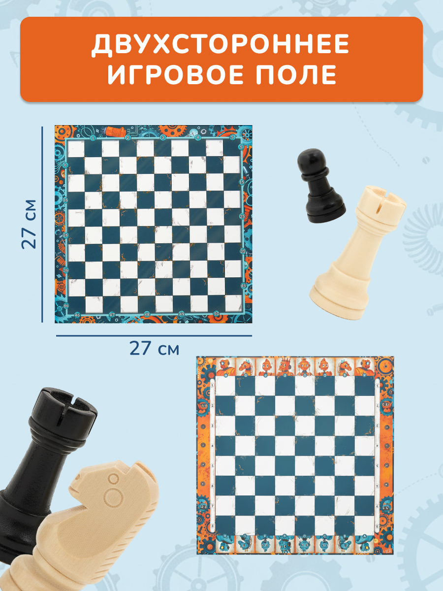 Настольная игра Шахматы и шашки KONIK - миниатюра 3