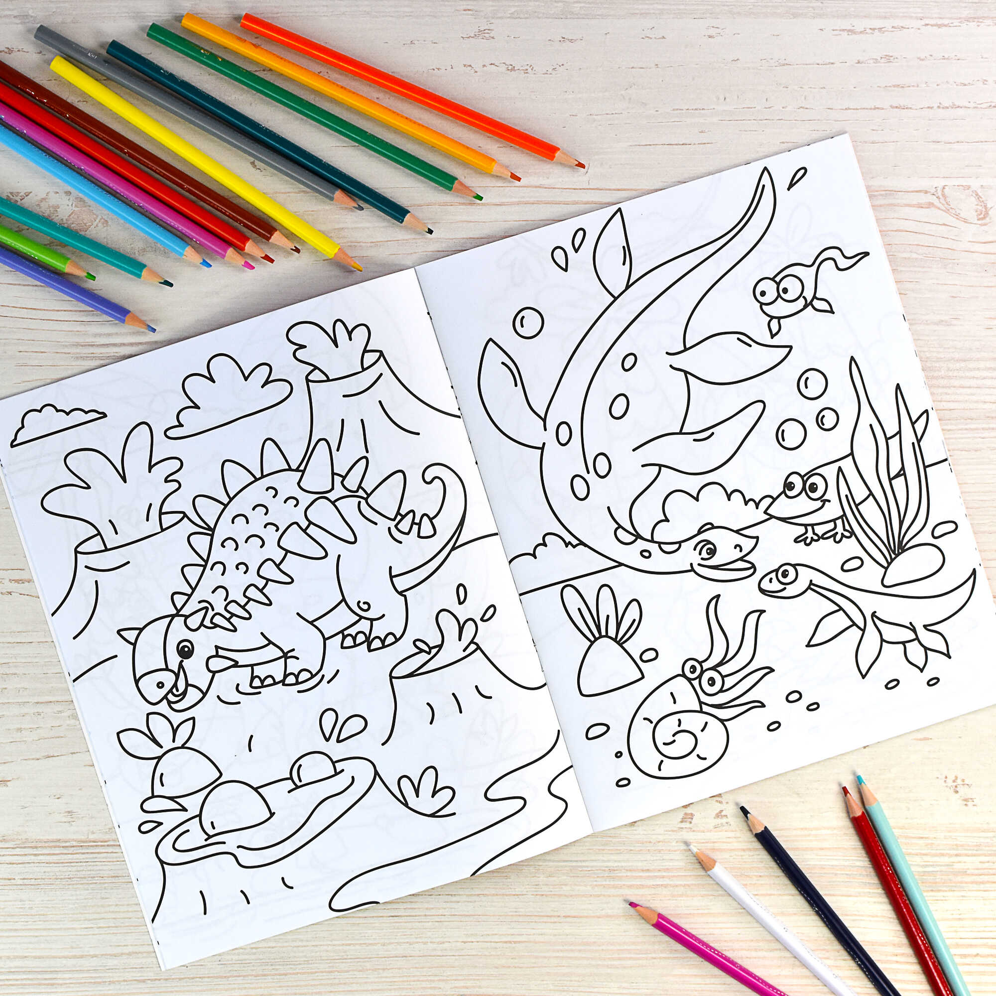 Раскраска Динозавры А4 Феникс - миниатюра 2