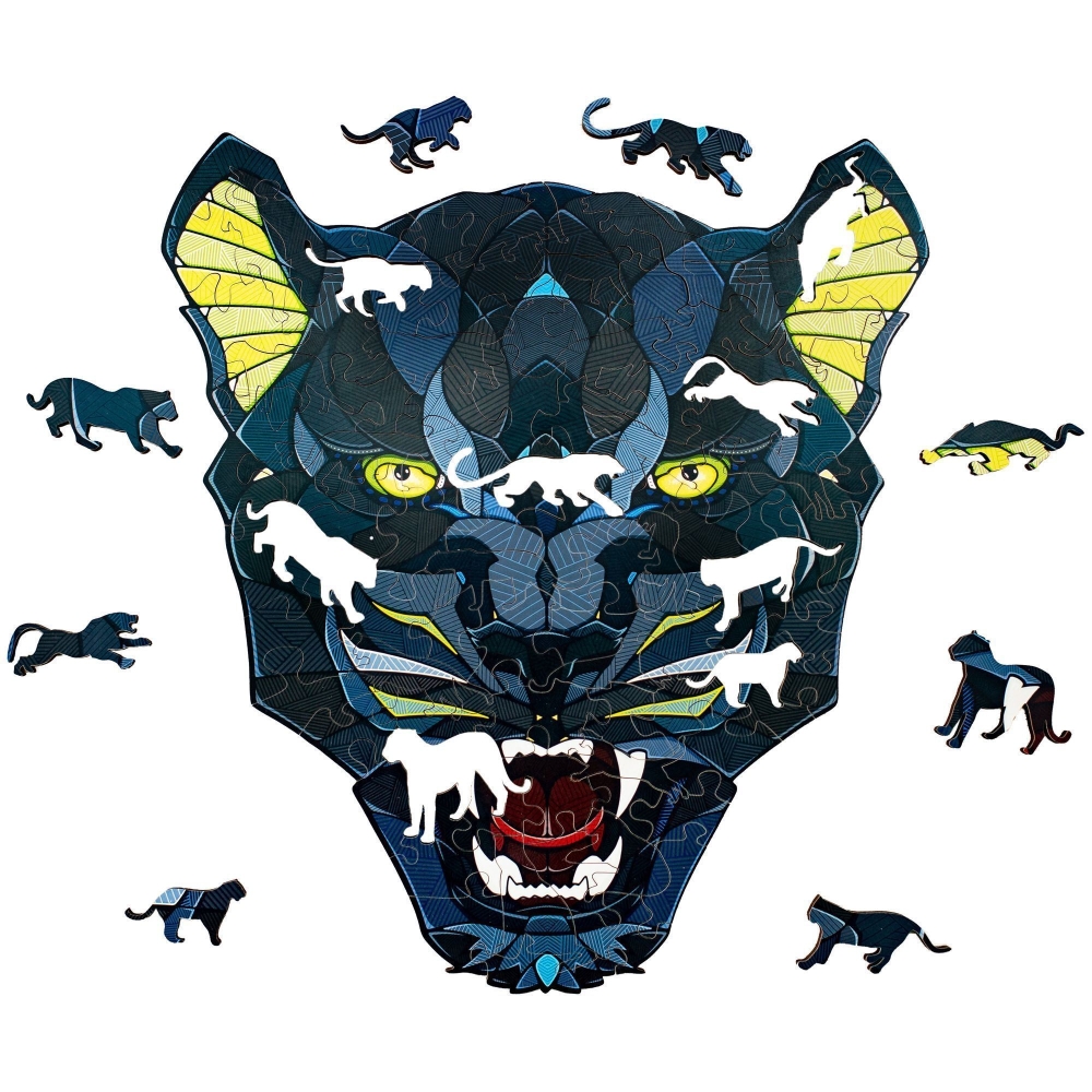 Пазл деревянный Черная пантера 490 дет. EWA - фото 1