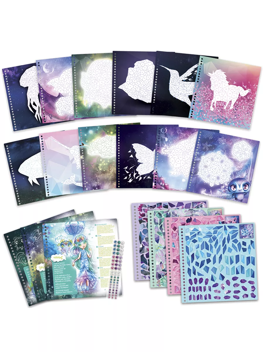 Аппликация с наклейками по номерам набор Nebulous stars - миниатюра 3