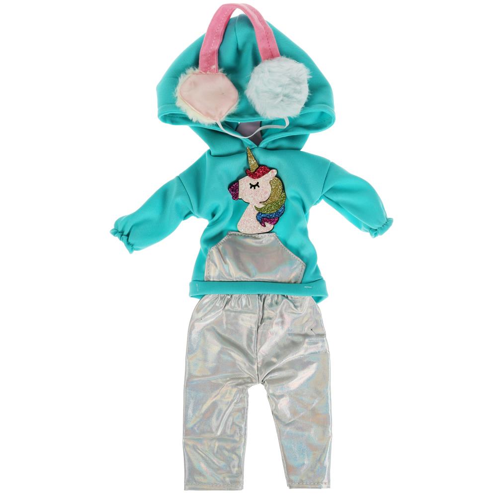 Одежда для кукол 40-46 см Толстовка, штанишки, наушники Карапуз - миниатюра 2