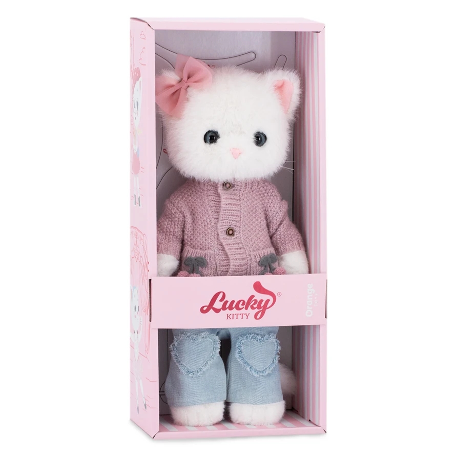 Мягкая игрушка Кошечка Lucky Вязаные вишенки