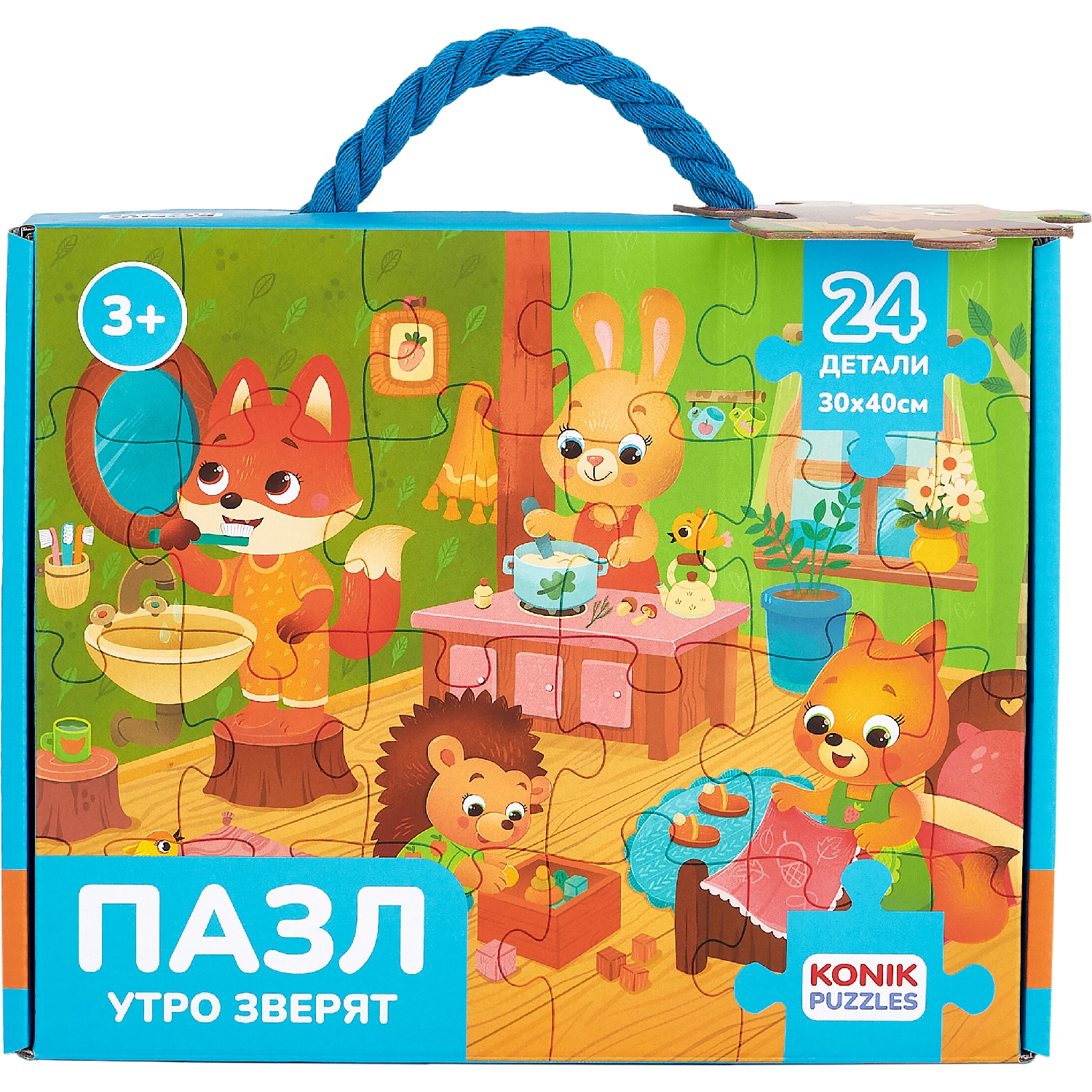 Пазл 24 Животные. Утро зверят.
