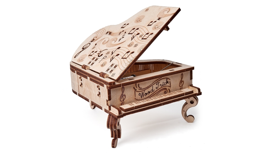 Конструктор деревянный 3D Шкатулка Рояль 36д. 1234-S9 - фото 1