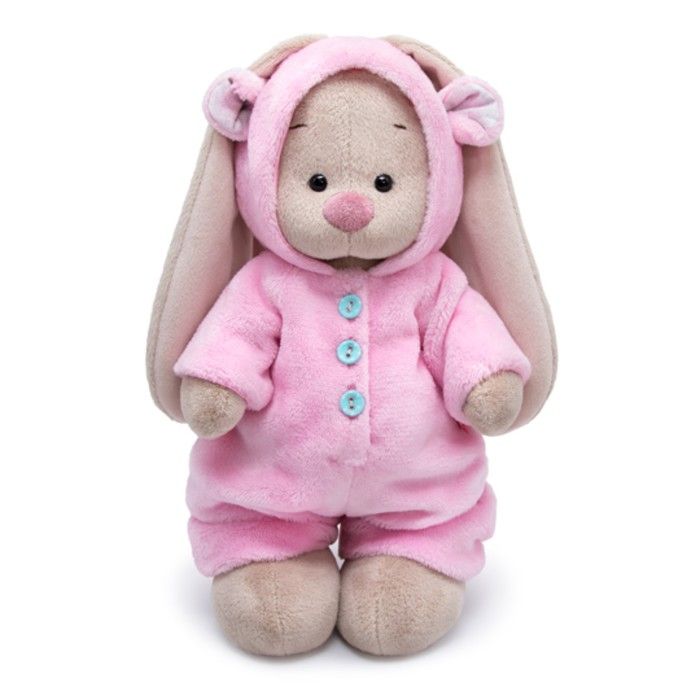 Мягкая игрушка Зайка Ми в меховом комбинезоне - фото 1