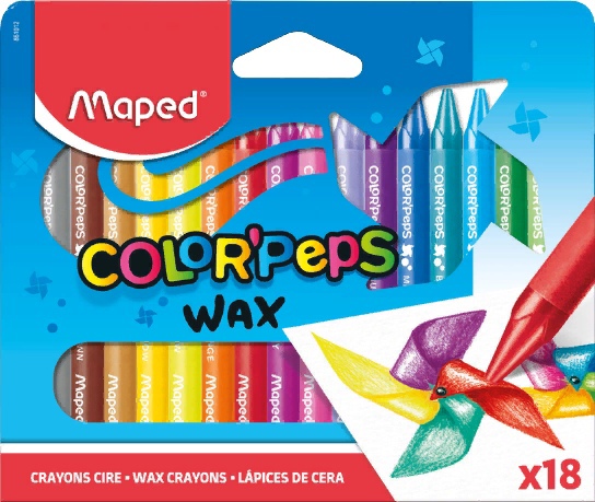 Мелки восковые 18цв. Color Pets Maped - фото 1