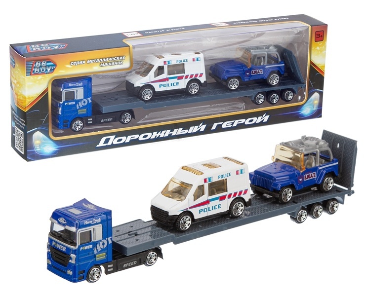 Трейлер с транспортом Полиция - фото 1