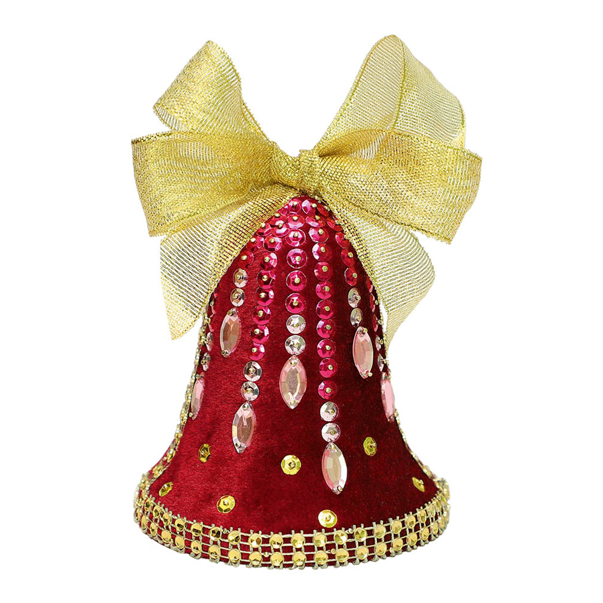 Колокольчик из бархатной ткани Версаль красн. - фото 1