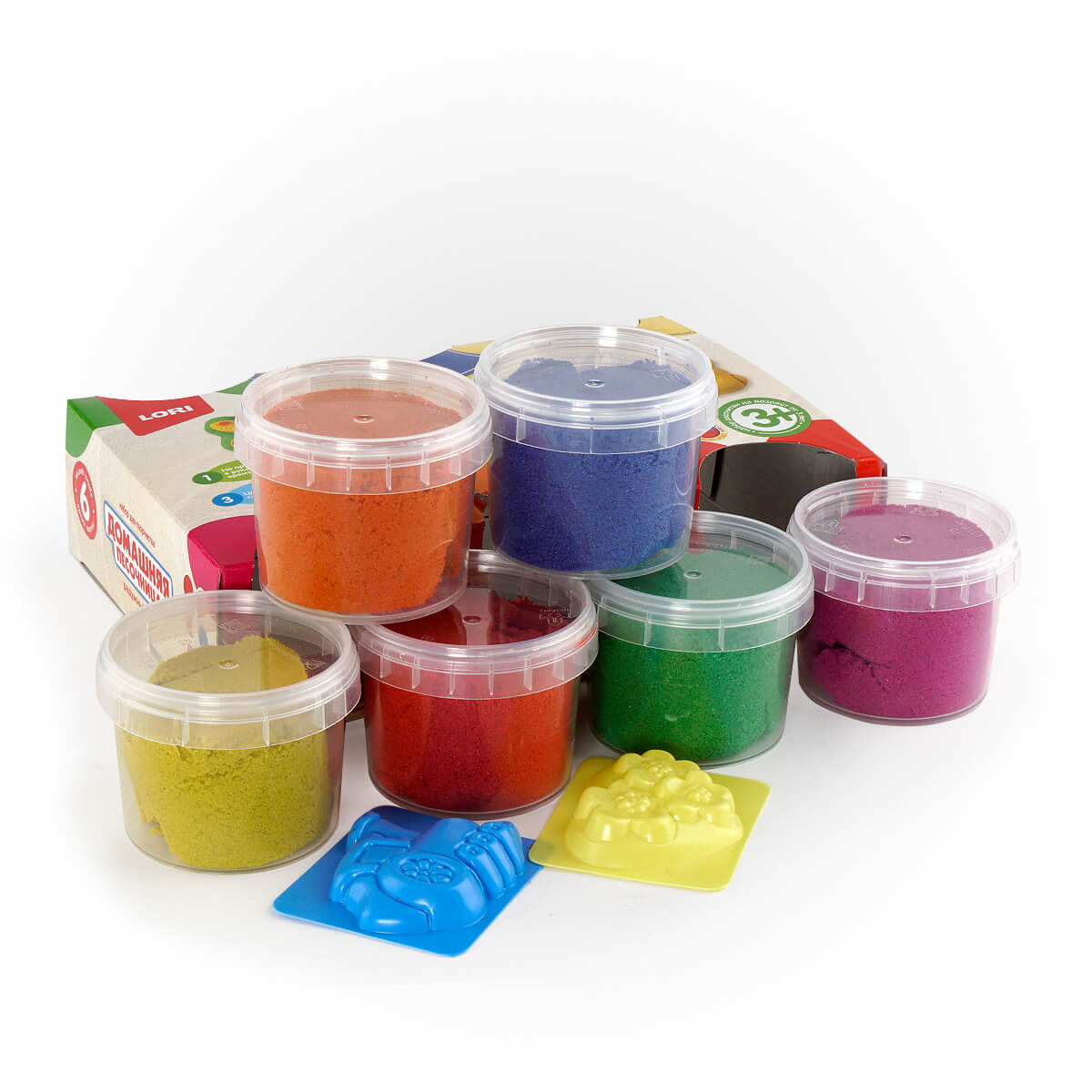 Песок для лепки 6 цв. LORI - фото 1