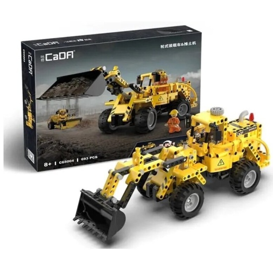 Конструктор CADA Бульдозер - погрузчик 2 в 1 693 дет. - фото 1