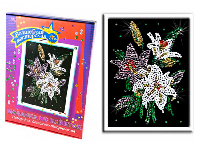 Картина из пайеток Лилии - фото 1