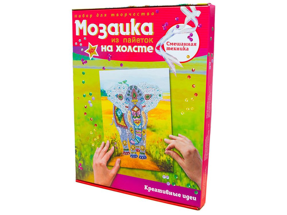 Картина из пайеток 30*40 Слон - фото 1