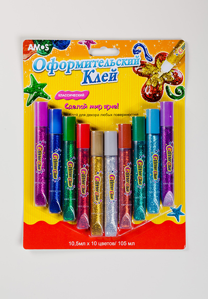 Клей оформительский Классический 10 цв. AMOS - фото 1