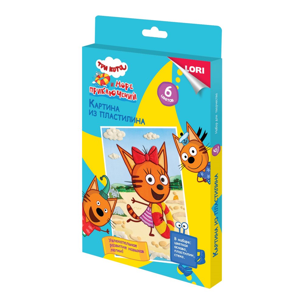 Картина из пластилина Три кота Карамелька - фото 1