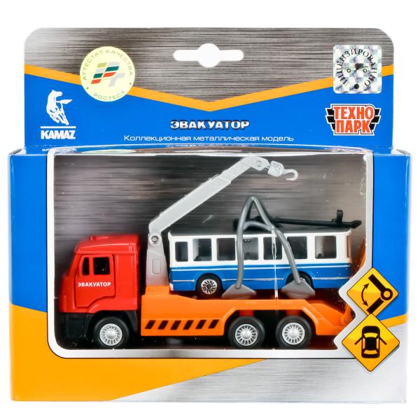 Модель мет. КАМАЗ ЭВАКУАТОР + ТРОЛЛЕЙБУС ТЕХНОПАРК - фото 1