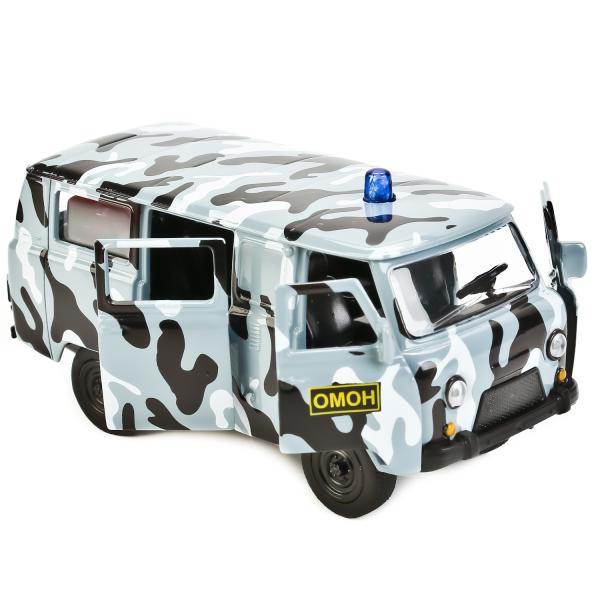 Модель мет. УАЗ 39625 ОМОН ТЕХНОПАРК X600-H09022-R - миниатюра 3