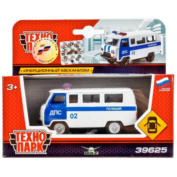 Машина металлическая ТЕХНОПАРК УАЗ 39625 Полиция ДПС - фото 1
