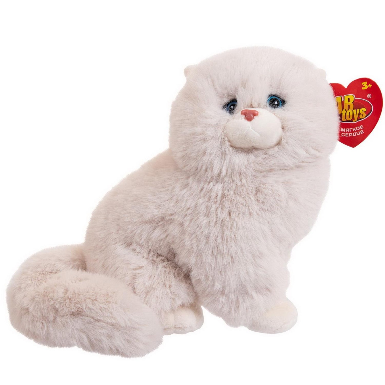 Мягкая игрушка Кошка персидская беж. 20 см - фото 1