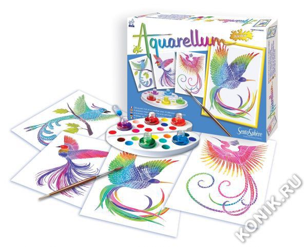 Раскраска акварель. Райские птицы SentoSphere - фото 1