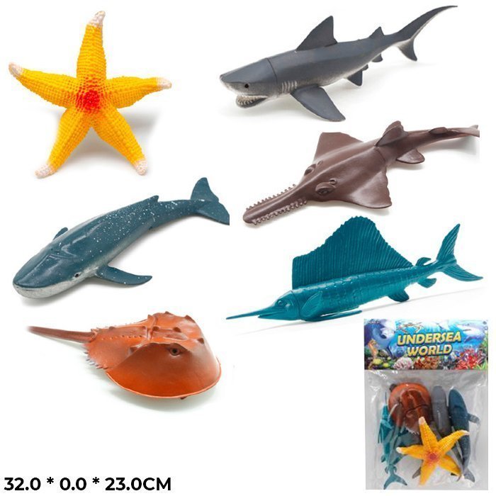 Животные набор Морские 10 шт - фото 1