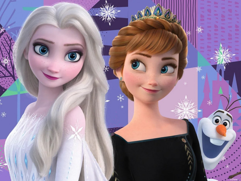 Пазл 3D голографический Холодное сердце 100 дет. - фото 1