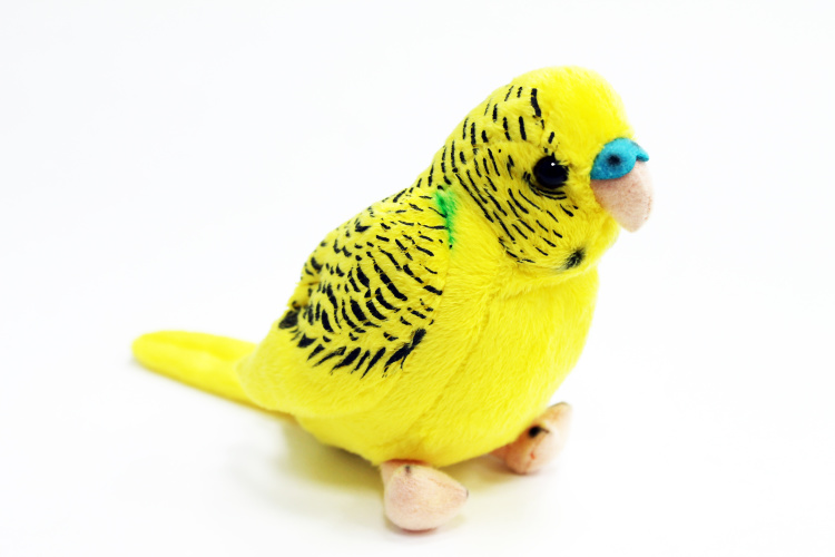 Мягкая игрушка Попугай волнистый желтый 13см Beppe - фото 1