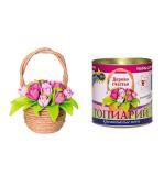 Топиарий Тюльпаны в корзинке - миниатюра 2