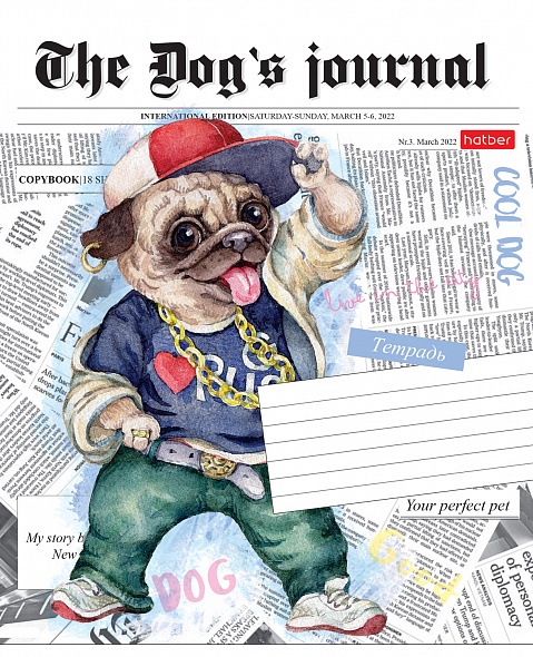 Тетрадь 18л. клетка Мопс LIFE Hatber - миниатюра 2