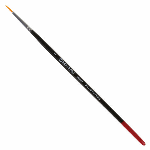 Кисть синтетика №1 круглая BRAUBERG - фото 1