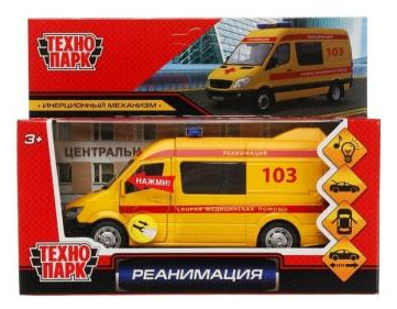 Машина металлическая ТЕХНОПАРК Реанимация свет, звук - фото 1