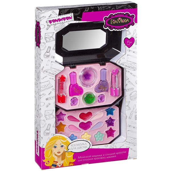 Косметика для девочек (косметичка, тени, блеск, помада, лак) Bondibon - миниатюра 2