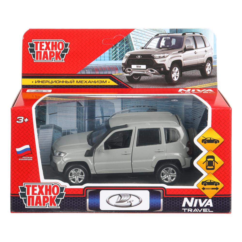 Машина металлическая ТЕХНОПАРК LADA NIVA travel серая - миниатюра 2