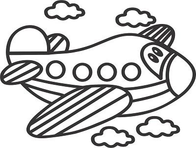 Трафарет Самолетик №1 А5 - фото 1