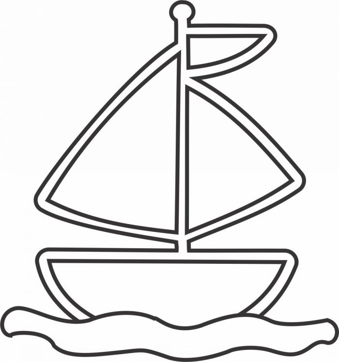 Трафарет Кораблик А6 - фото 1