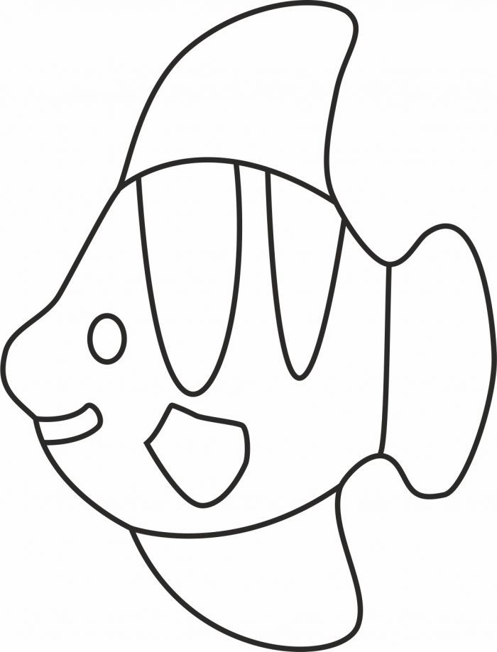 Трафарет Рыбка А6 - фото 1