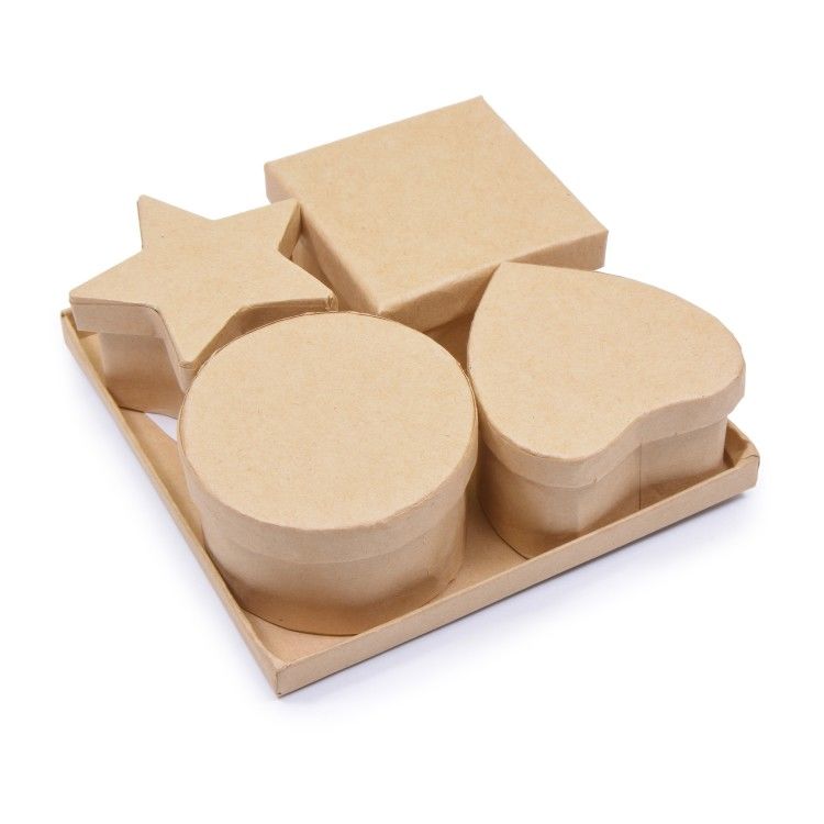 Шкатулка для декорирования 11,8*3,7*11,8 см 4шт. - фото 1