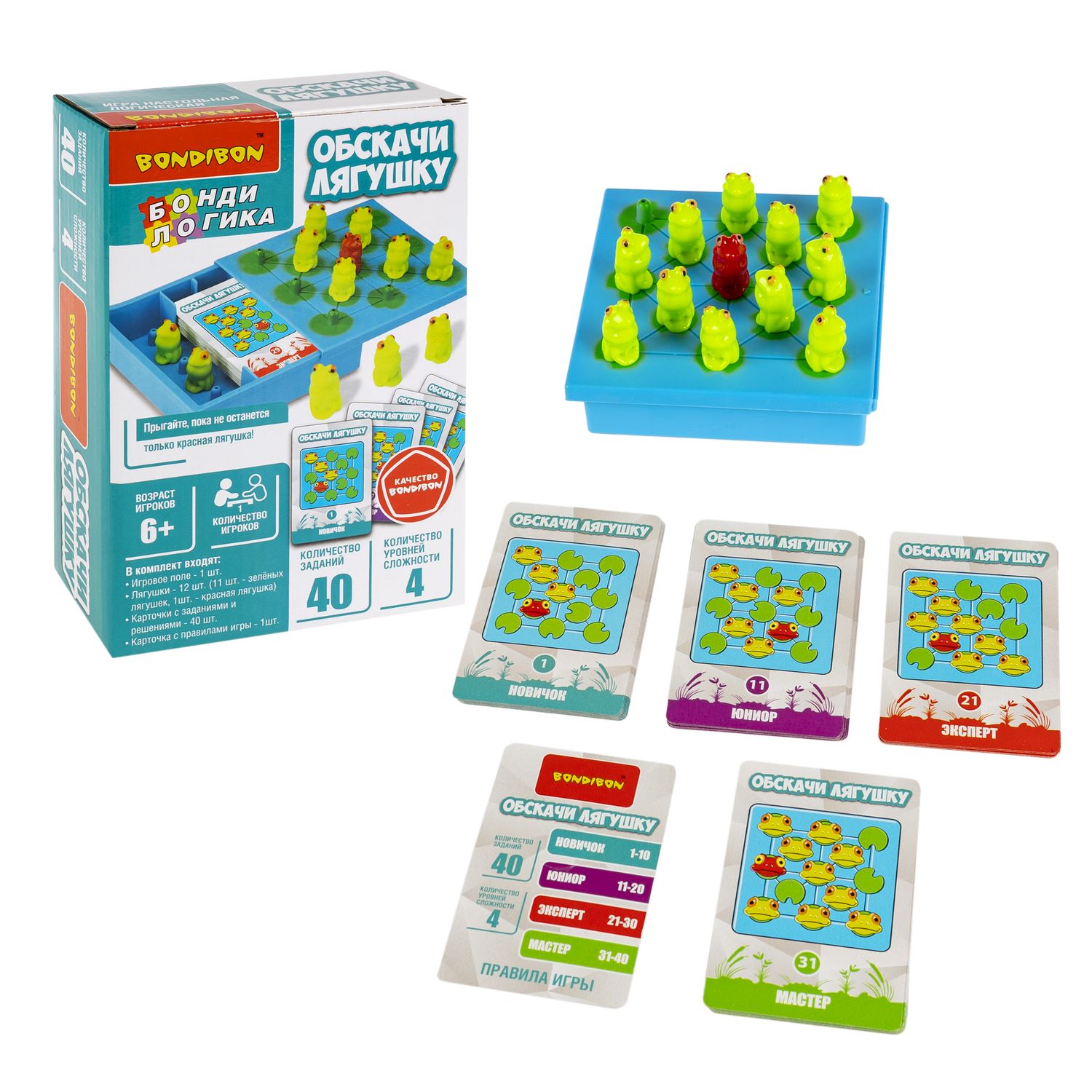 Настольная игра Обскачи лягушку Bondibon - миниатюра 2