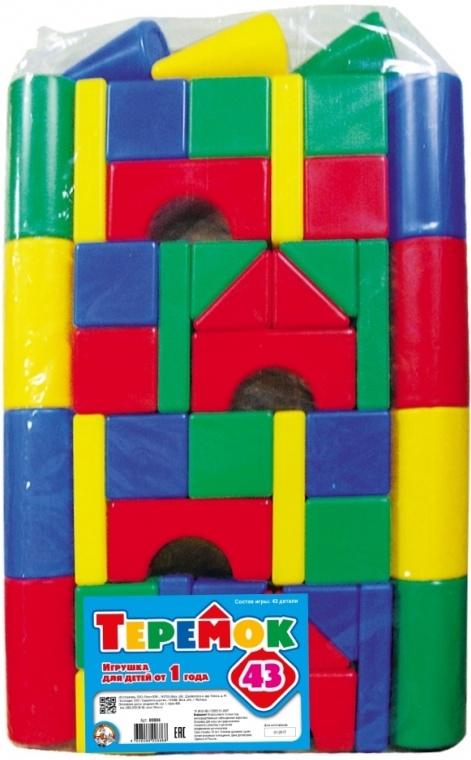 Кубики пластиковые Теремок 43дет. ДК - фото 1